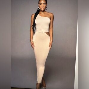 Tan JLUXLABEL Azure Cutout Maxi Dresss. Sold out in stores and brand new!!